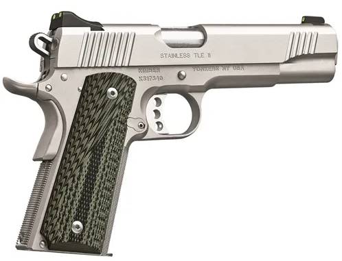 Kimber Stainless TLE II 45 Auto (ACP) 5in Stainless/Black/Green - 7+1 Round-img-0
