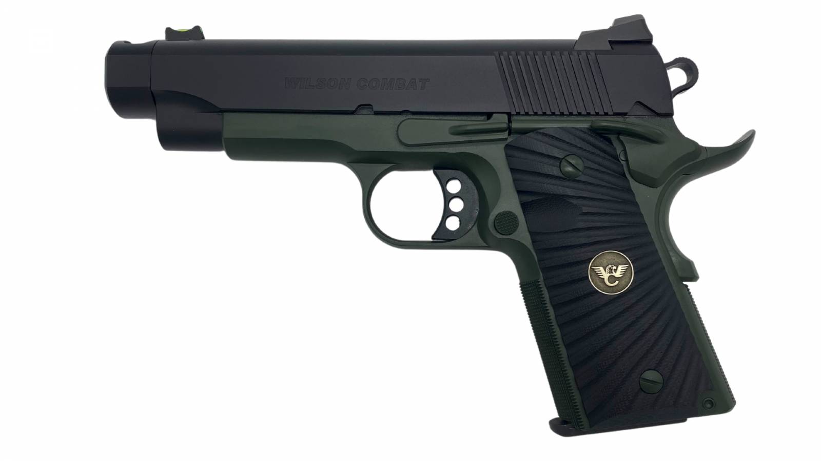 Wilson Combat Carry Comp Compact 9mm 4.5" Black/Green Pistol-img-1