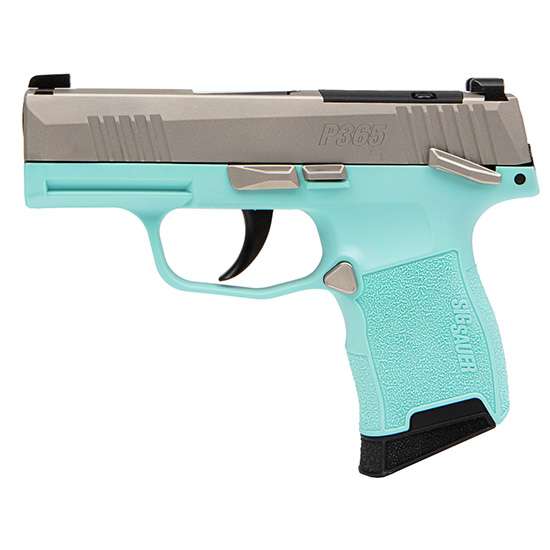 Sig Sauer P365-380 Stainless/Turquoise .380 ACP Pistol-img-1
